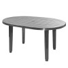MESA JARDIN OVAL ANTRACITA - 130X90 CM