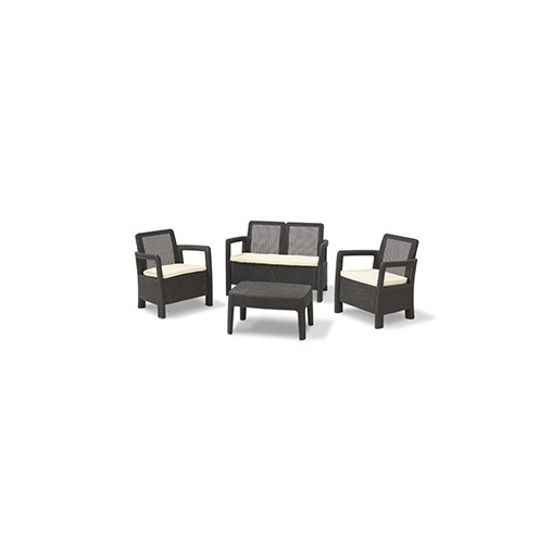 CONJUNTO RATAN TARIFA LOUNG 4P MARRON