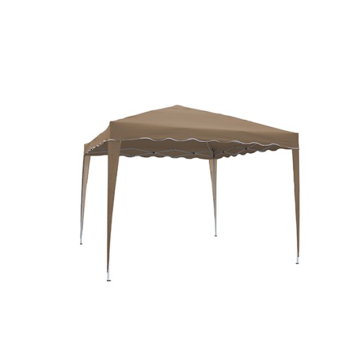 CENADOR ACERO PLEGABLE TAUPE - 3X3 M