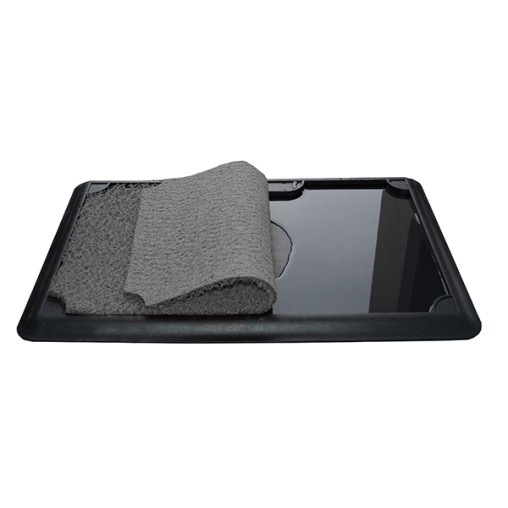 FELPUDO TRIAL VINILO GRIS+BANDEJA - 45 X 70 CM