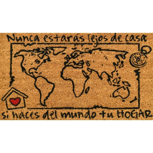 FELPUDO COCO NATURAL MI MUNDO - 40 X 70 CM