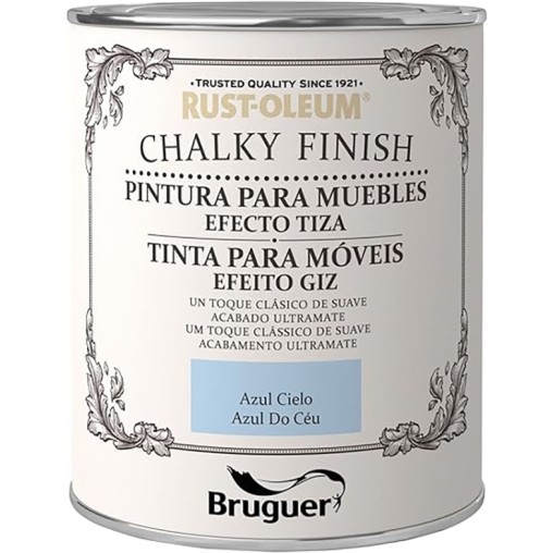 PINTURA MUEBLES TIZA AZUL CIEL - 750 ML