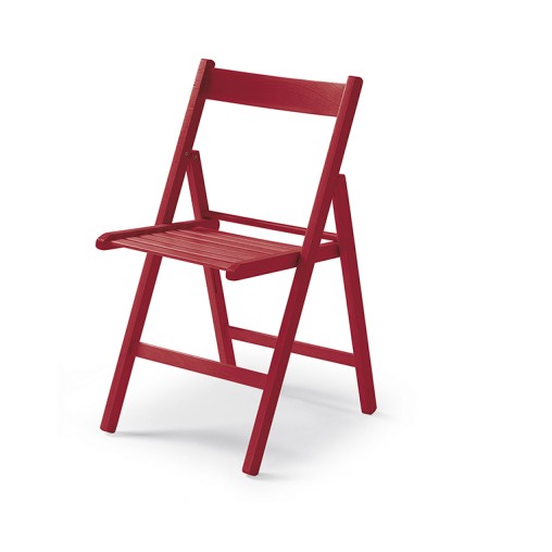 SILLA PLEGABLE MADERA ROJO - 425X475X79
