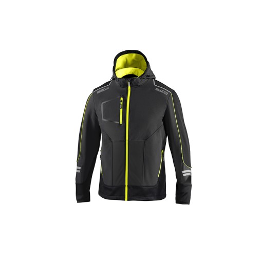 CAZADORA SOFTSHELL GRIS/AMA FLUOR - XXL