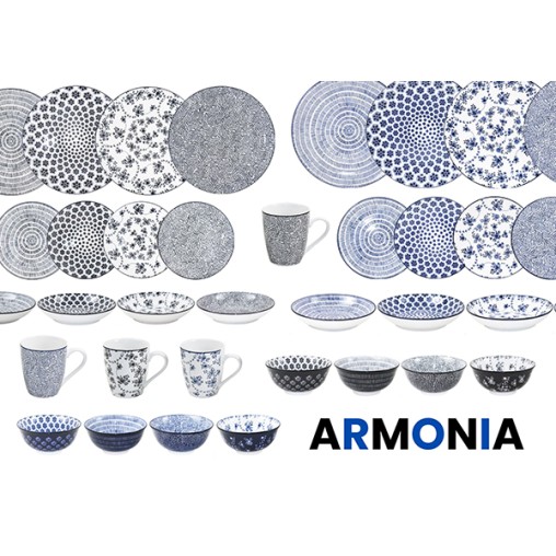 (4 u.)  MUG PORCELANA ARMONIA AZUL