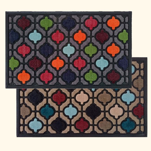 FELPUDO GOMA+MOQUETA SANTORINI - 45 X 75 CM