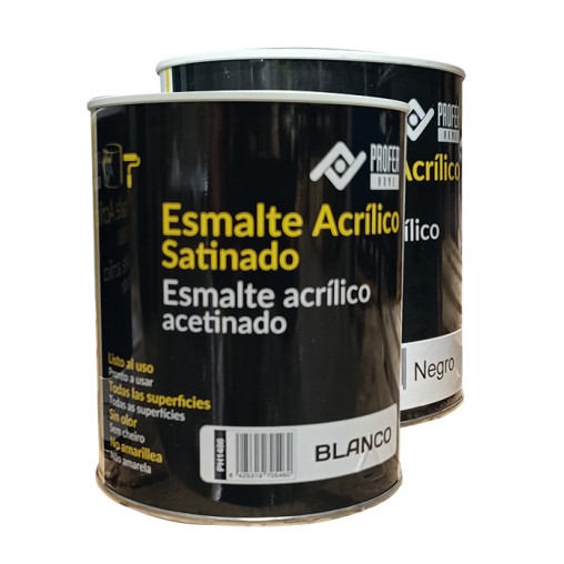 ESMALTE ACRILICO SATINADO NEGRO - 750 ML