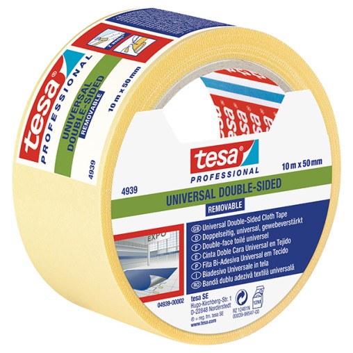 CINTA DB CARA MOQUET REMOVIBLE - 10 MX50 MM