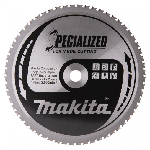 B-33439 Disco sierra circular , Specialized T.C.T, 305 x 25,4 mm, 60 D