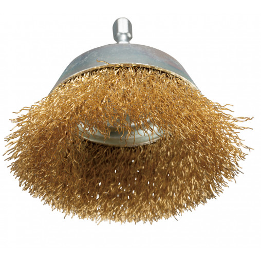 D-73639 Copa ondulada latonada para taladro 75 mm, 0,3 mm, 1/4"