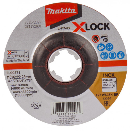 E-00371 Disco de desbaste X-Lock, 115 x 6,0 mm