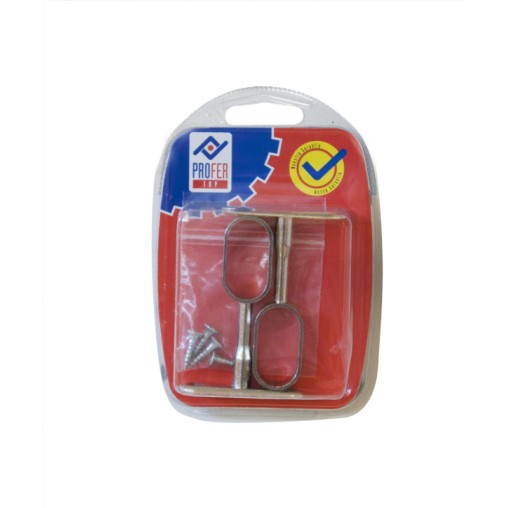 SOPORTE CENTRAL OVAL NIQUEL 2P - 30X15 MM