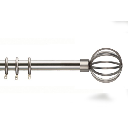 BARRA METAL EXT KIT NEVADA NIQUEL - 125-245 CM